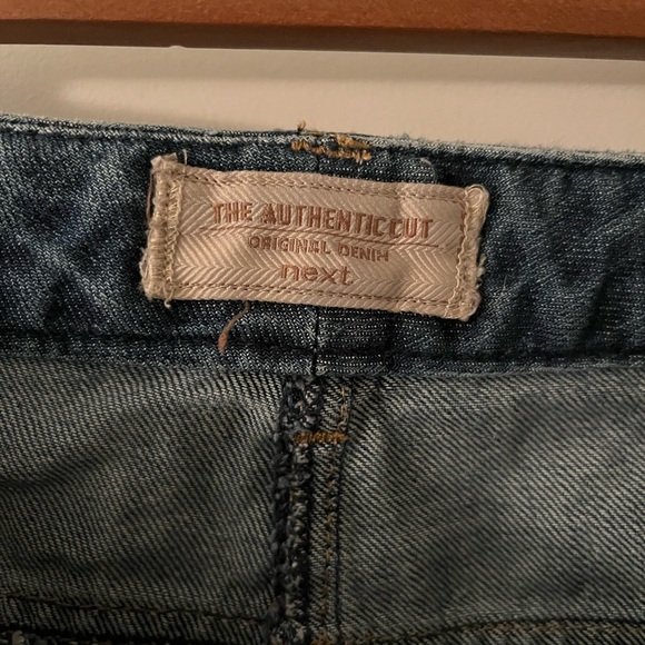 Kids Next UK Girls Jean Shorts with side beading and distress. - Picture 3 of 8